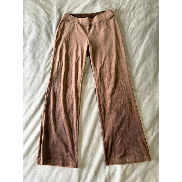 Juicy Couture Pants - Juicy by Juicy Couture Brown Velour Ombre Rhinestone Logo Wide Leg Pants Small